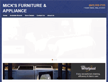 Tablet Screenshot of micksfurniture.com